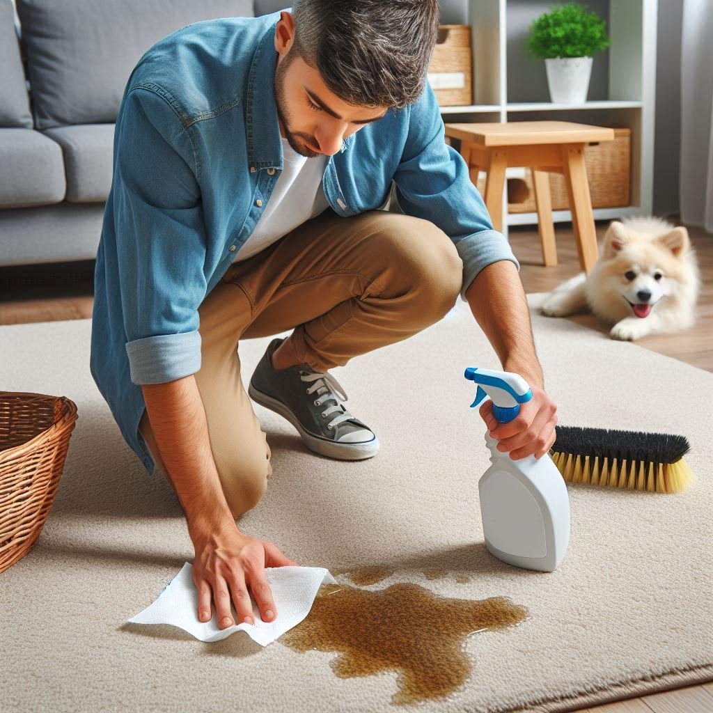 how to clean pet urine from carpet